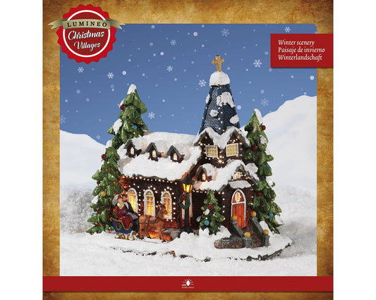 LED Church Scene Ornament