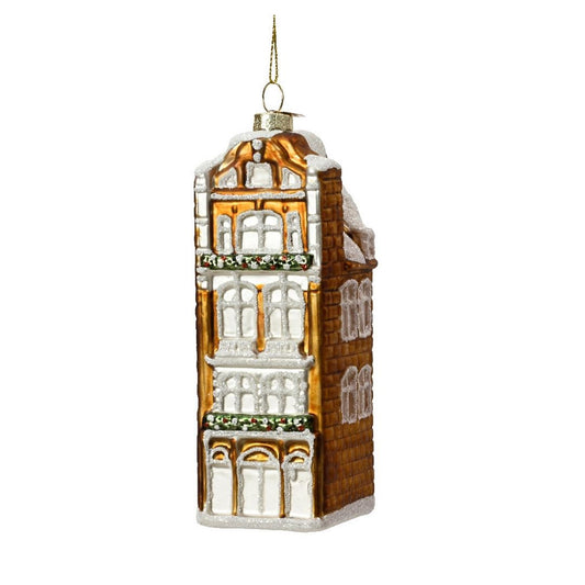 Gold House with Garland Tree Decoration