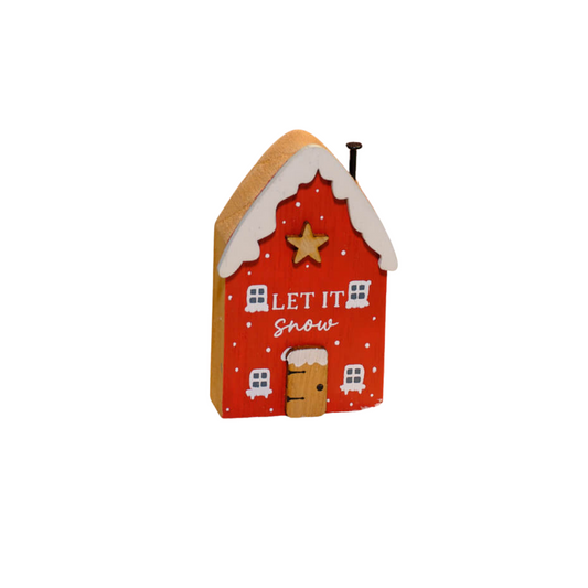Let It Snow Wooden House