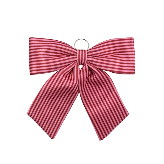 Pink Stripe Bow Decoration