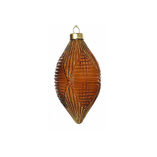 Espresso Diamond with Gold Lines Finial