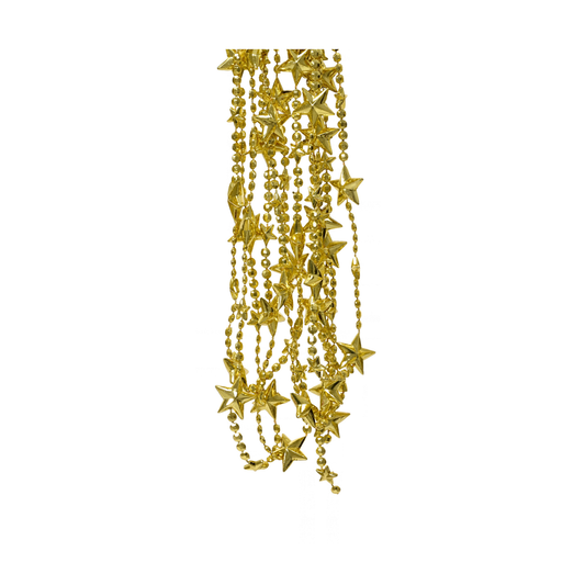 Bead & Star Beaded Garland Gold