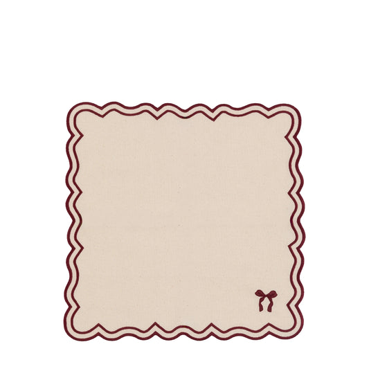 Heritage Scallop Bow Napkins 4pk