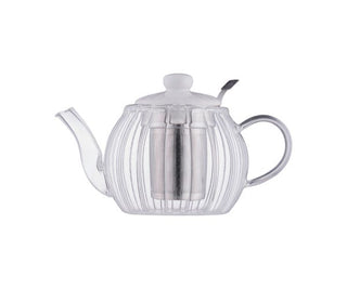 Luxe Glass Teapot White 1l
