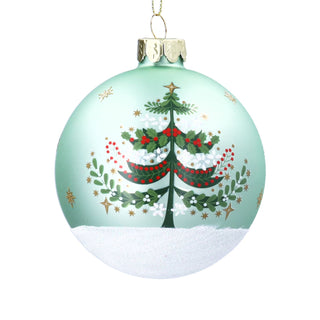 Light Green Alpine Tree Glass Bauble