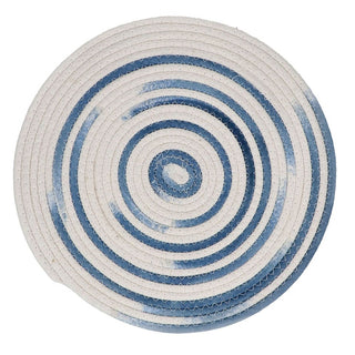 Blue & White Ombre Rope Round Placemat