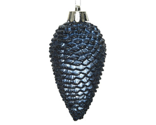 Night Blue Pinecone Tree Decoration Set/6
