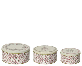 Christmas Decals Cake Tins Set of 3