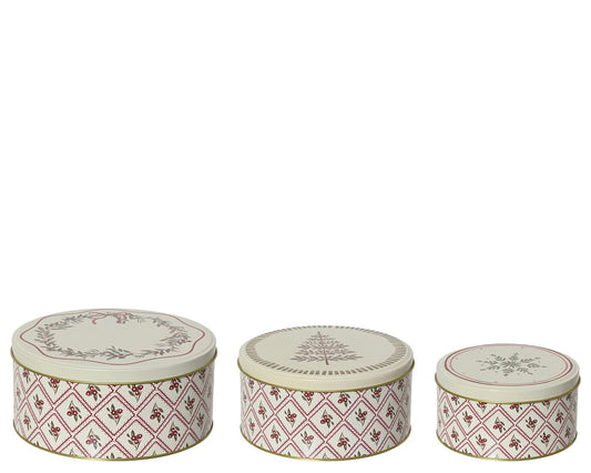 Christmas Decals Cake Tins Set of 3