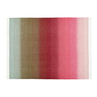 Ombre Stripe Pink & Khaki Throw