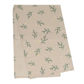 Sprigs & Gold Snow Pattern Table Runner