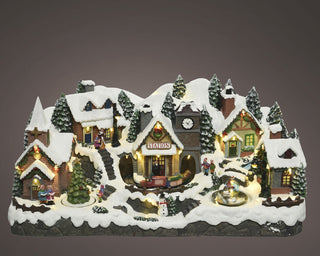 LED Tree Station Village Scene Ornament