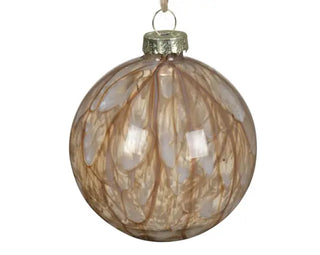 Pecan Brown Smoked Painted Bauble