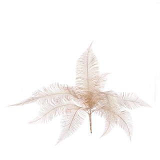 Champagne Metallic Fine Fern Bush Spray