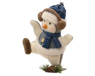 Penguin on Skis with Earmuffs Ornament Lrg