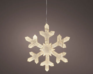LED Fabric Snowflake Hanging Decoration 59cm