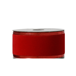 Slim Red Velvet Christmas Ribbon