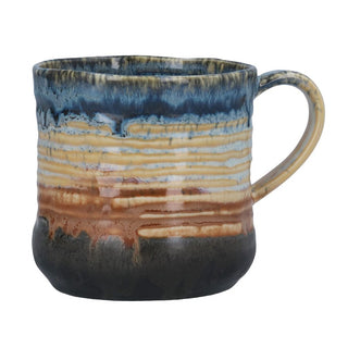 Blue Reactive Stoneware Floating Mug 9cm
