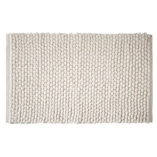 Aspen Bobble White Bath Mat