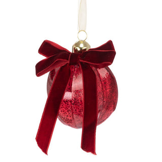 Glass Kira Burgundy Bauble 8cm