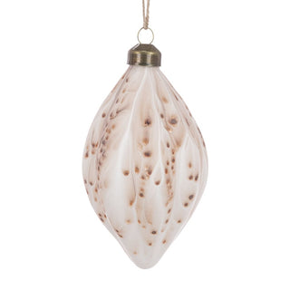 Glass Cream with Brown Anthea Finial 12cm
