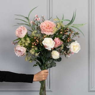 Peach Peony & Rose Bouquet