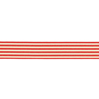 Duo Stripes Ribbon Red/Cream