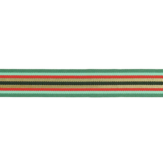 Multi Stripe Ribbon Green/Red/Gold