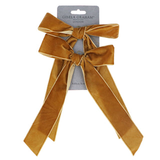 Gold Velvet Bows Pack/2