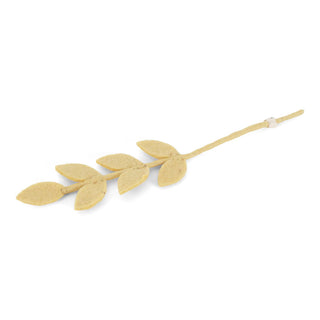 Felt Leaf Branch Dusty Light Yellow