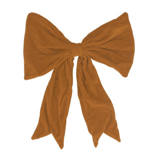 Old Gold Velvet Bow Clip-on Dec 43cm 