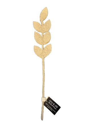 Felt Leaf Branch Beige
