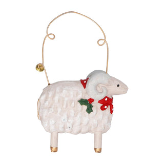 Resin Ram with Scarf Tree Decoration