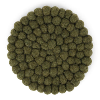 Felt Small Coasters Pine Green Set of 2