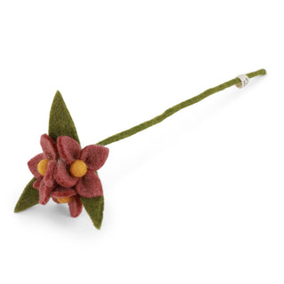 Felt Rouge Flowers on Branch