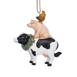 Farmyard Stack Resin Tree Decoration