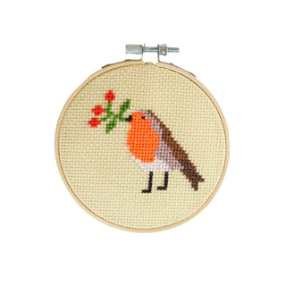 Robin & Berry Beginner Counted Cross Stitch Kit
