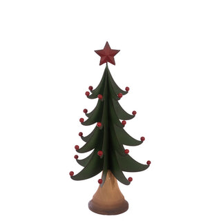 Metal Tree In Wooden Base 29cm
