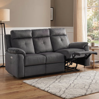 Palermo 3 Seater Fabric Electric Recliner Anthracite