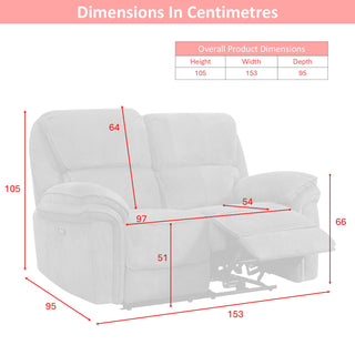 Westbury 2 Seater Manual Recliner Beige