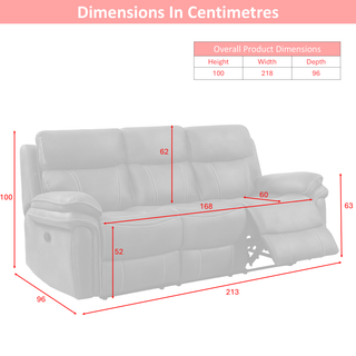 Richmond 3 Seater Manual Recliner Sahara