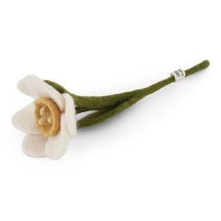 Felt Mini Daffodil Flower White
