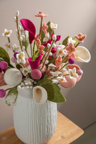 Felt Flower Dot Dusty Pink 2cm