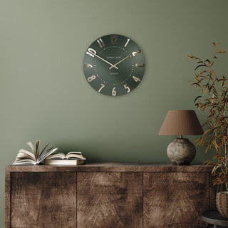 Mulberry Wall Clock Olive Green 12"