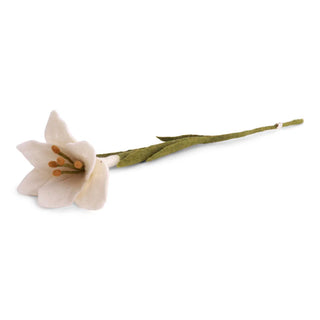 Felt Trumpet Lily Flower White