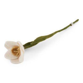 Felt Big Daffodil Flower White