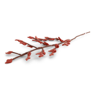 Felt Branch with Rusty Red Leaves