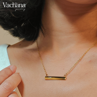I Love You Horizontal Bar Necklace