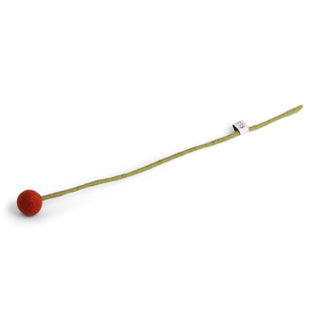 Felt Dot Flower Brown Orange 2cm