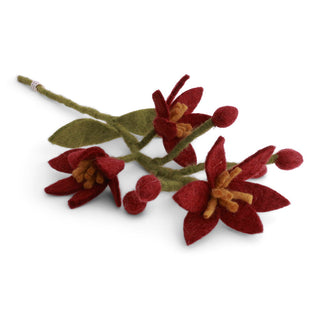 Felt Nova Flower Dark Red